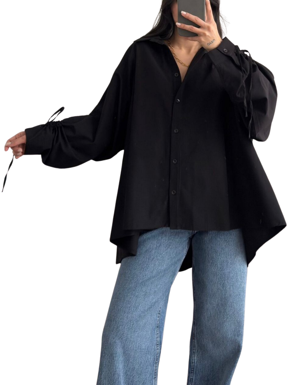 Adjustable Sleeve Oversize Shirt