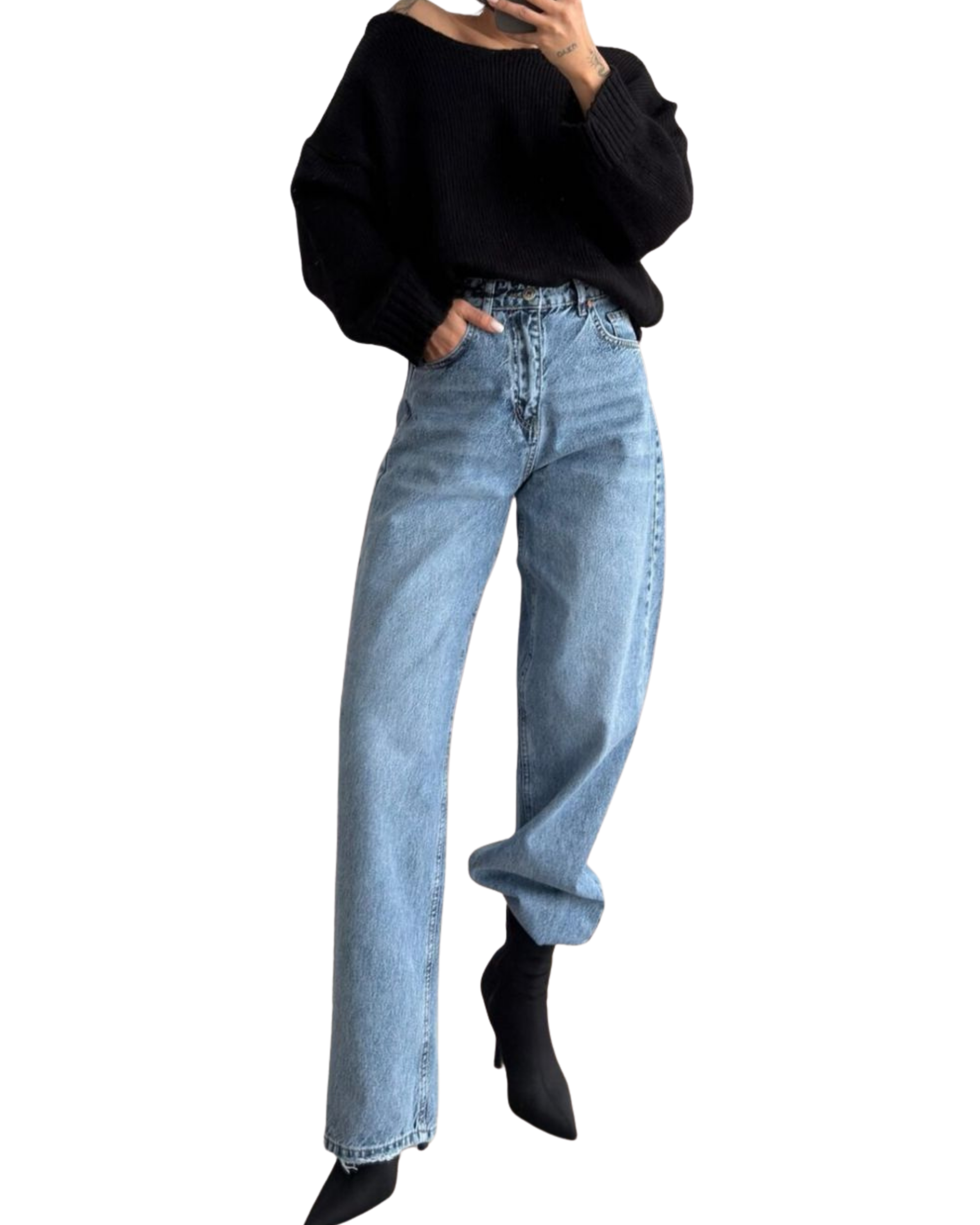 Ripped Balloon Blue Jeans