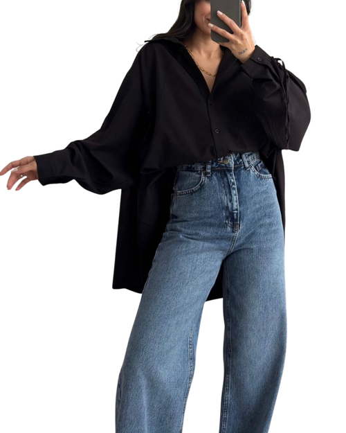 Adjustable Sleeve Oversize Shirt