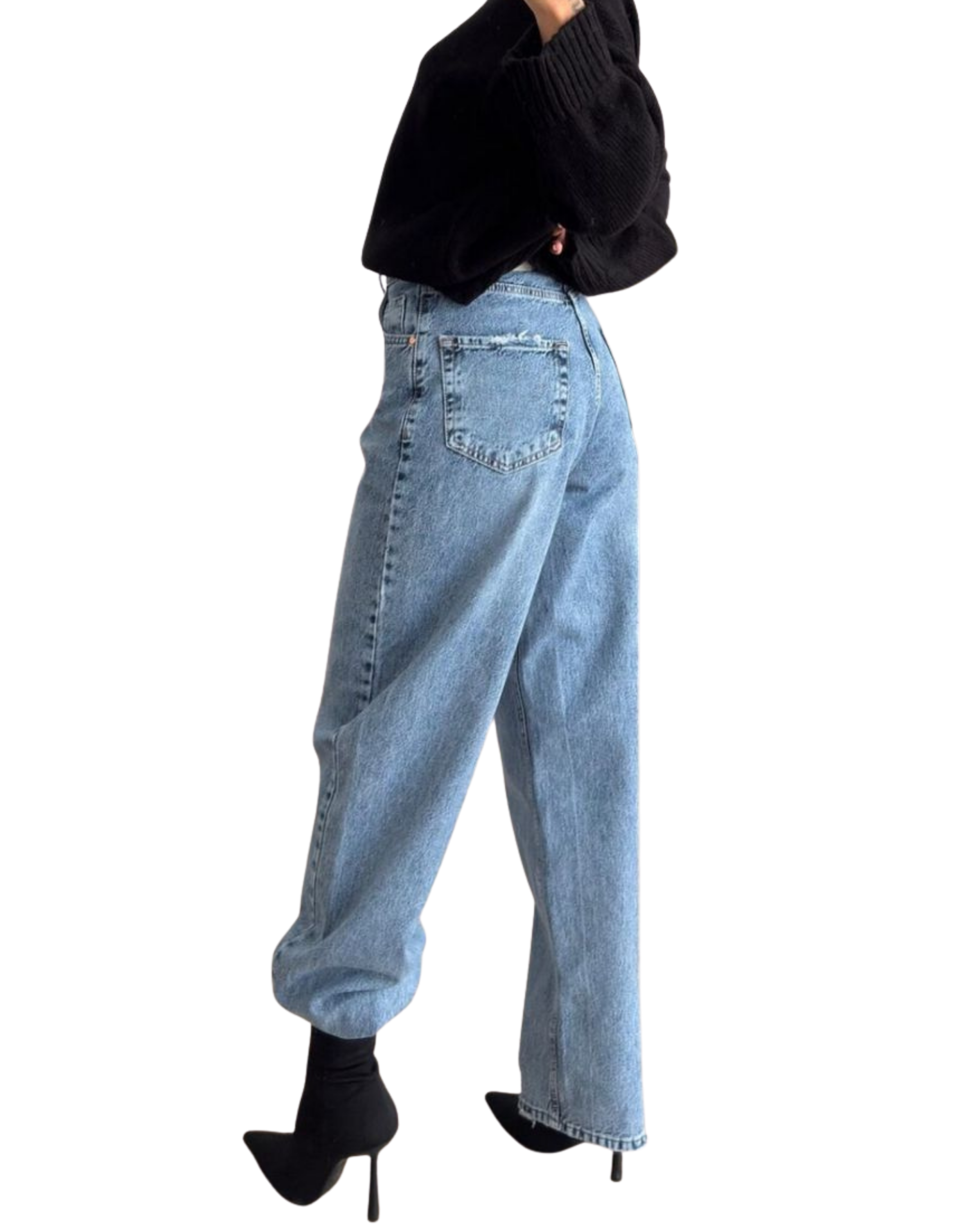 Ripped Balloon Blue Jeans