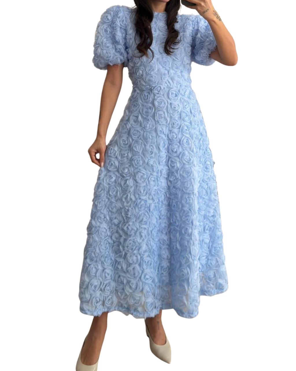 Floral Short-Sleeved Dress