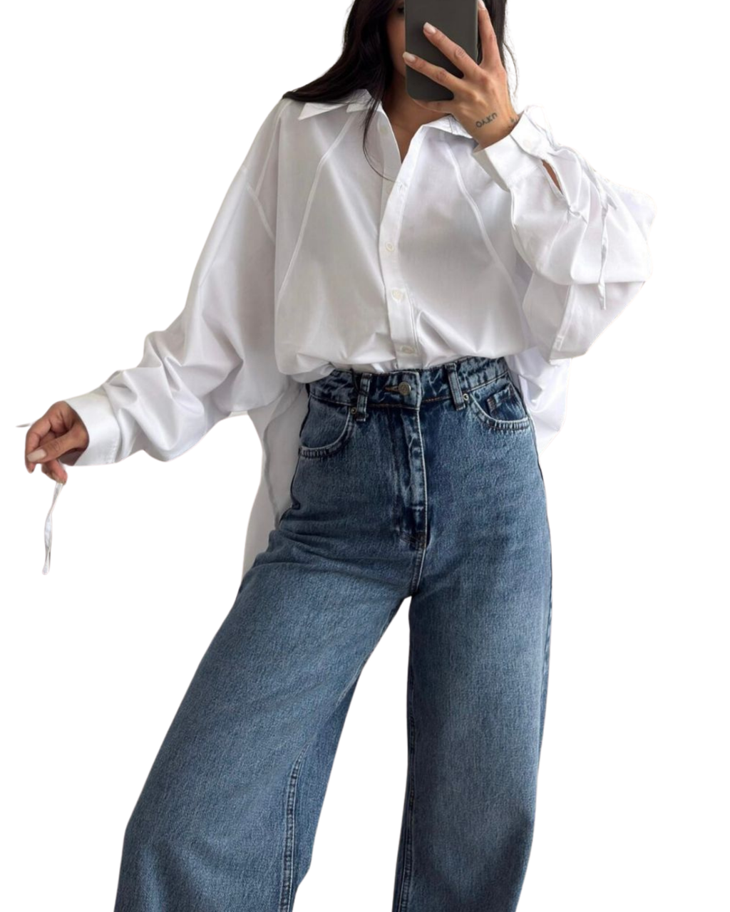 Adjustable Sleeve Oversize Shirt