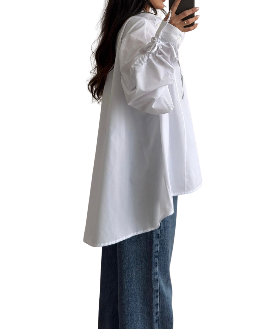 Adjustable Sleeve Oversize Shirt