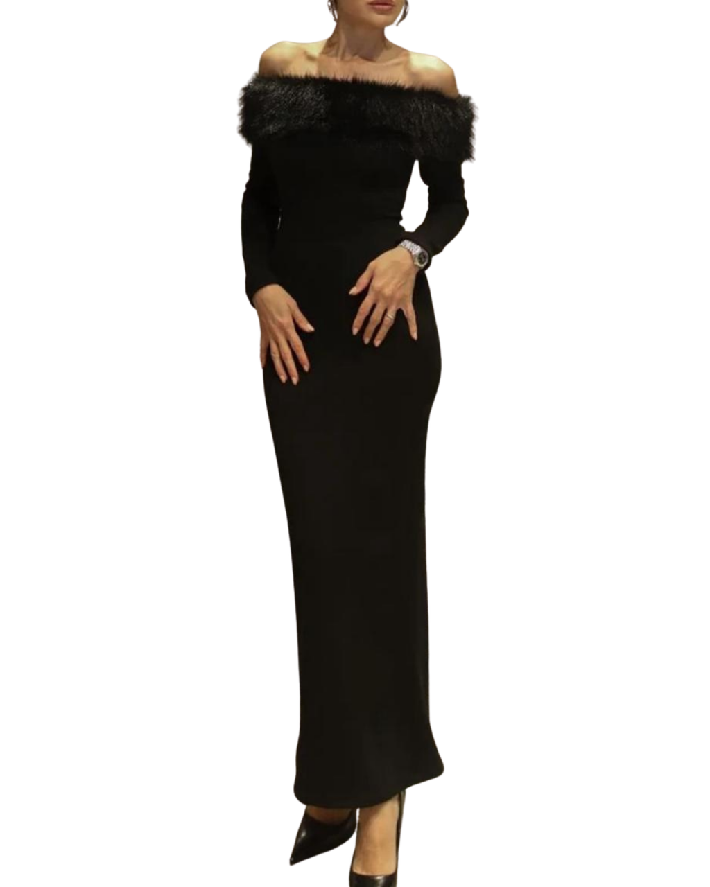 Φόρεμα με έξω τους ώμους