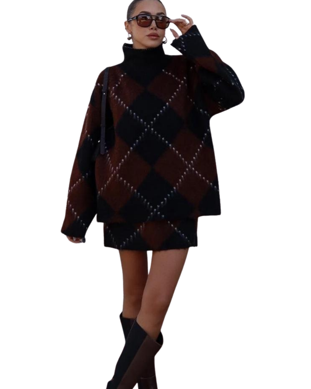 Σετ πουλόβερ με διαμάντια