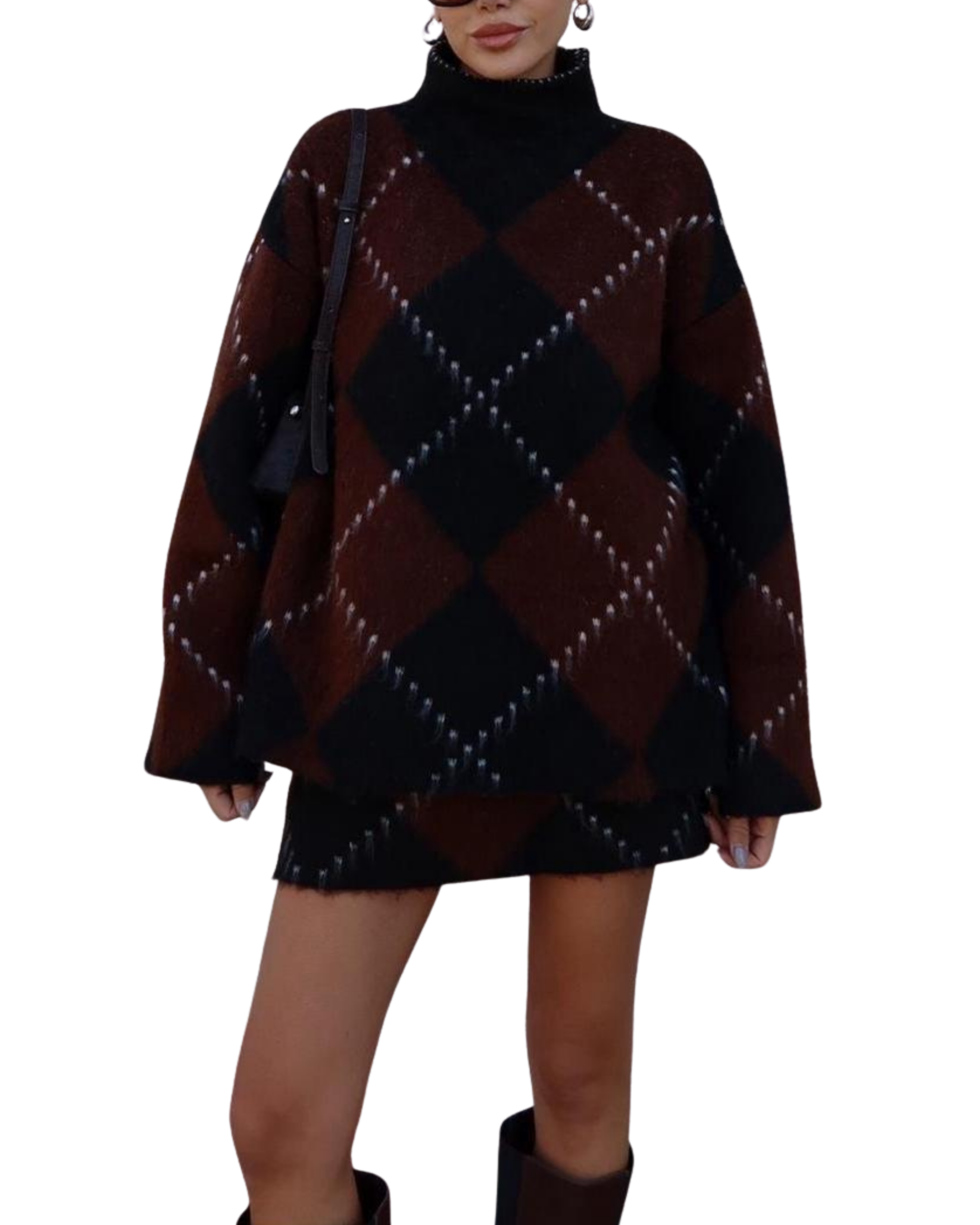 Σετ πουλόβερ με διαμάντια