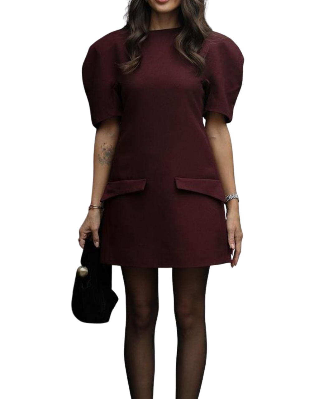 Φόρεμα με ενισχυμένους ώμους