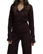 Πλεκτό Σετ με Κουμπιά